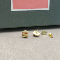 KS Luxe Hamburger Stud Earrings