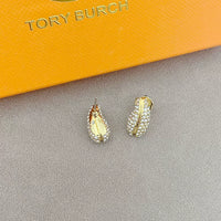 T Luxe Rhinestone Pea Stud Earrings