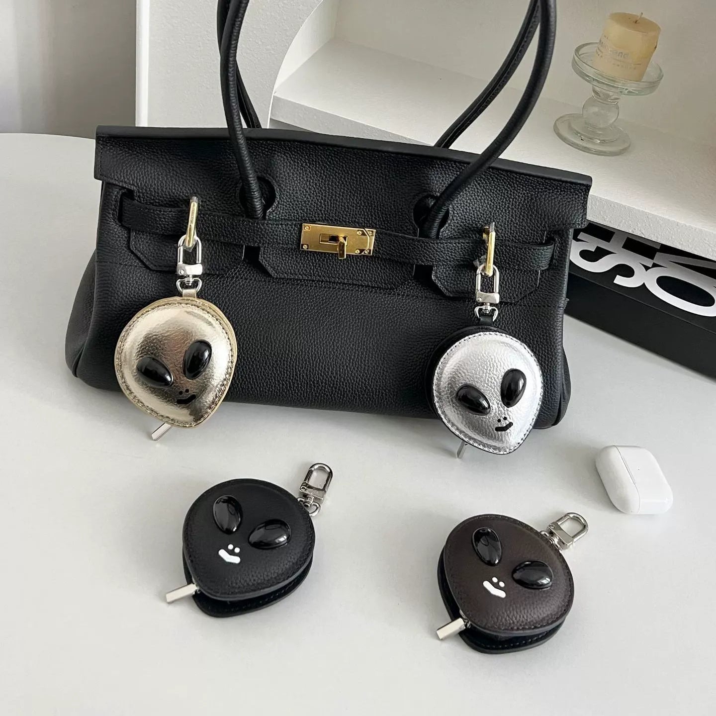Extraterrestrial Chic Leather Coin Pouch