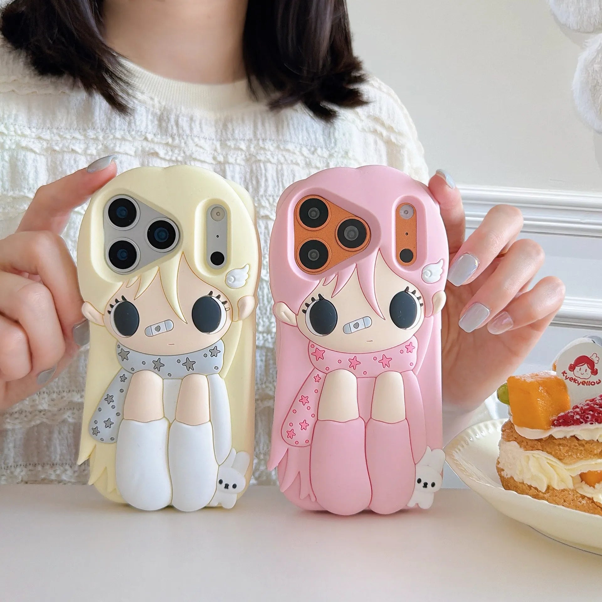 Harajuku Winter Chibi Doll Silicone Phone Case (For iPhone)