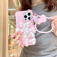 3D Silicone Bow Bouquet Case (For iPhone)