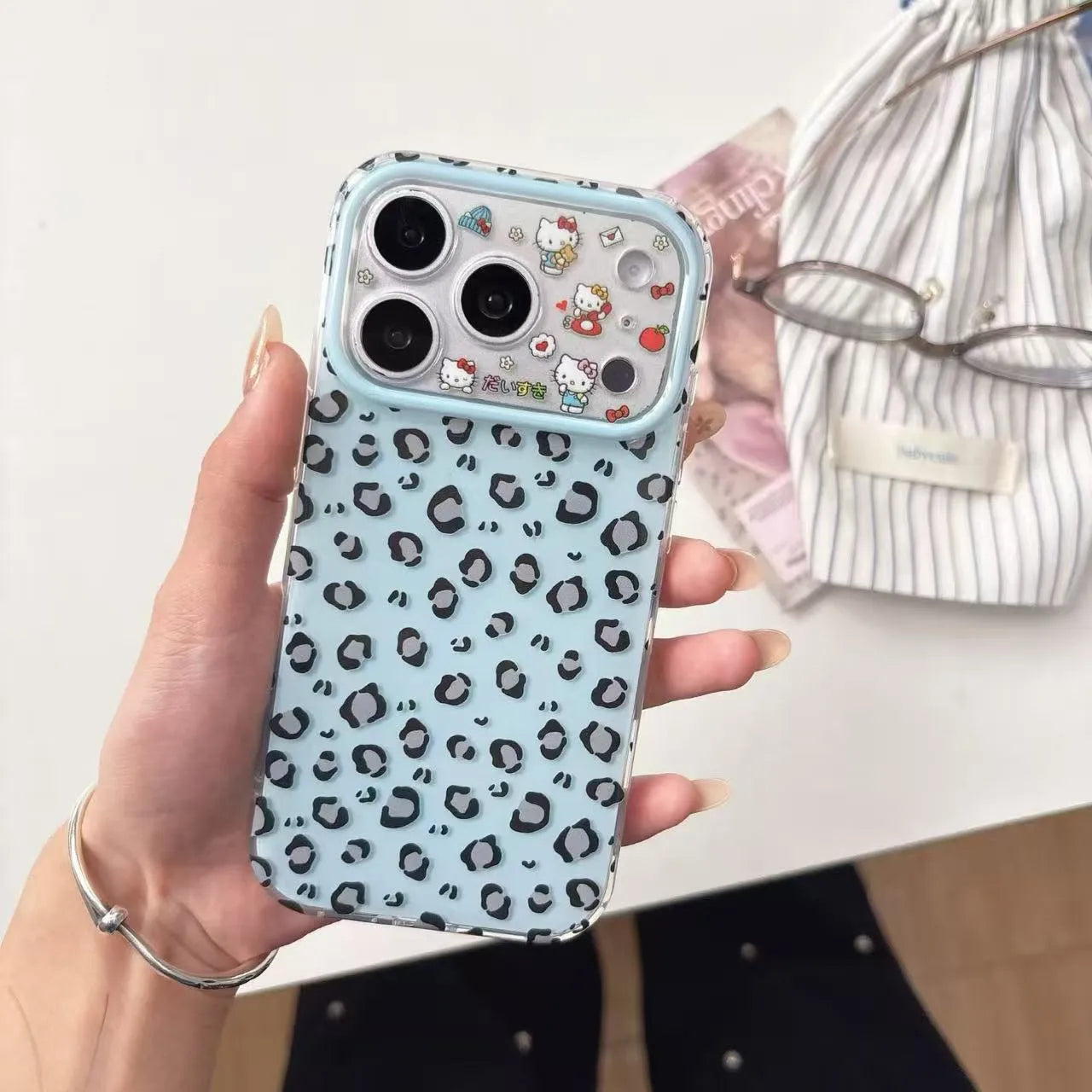 Pastel Gyaru Leopard Kitty Case (For iPhone)