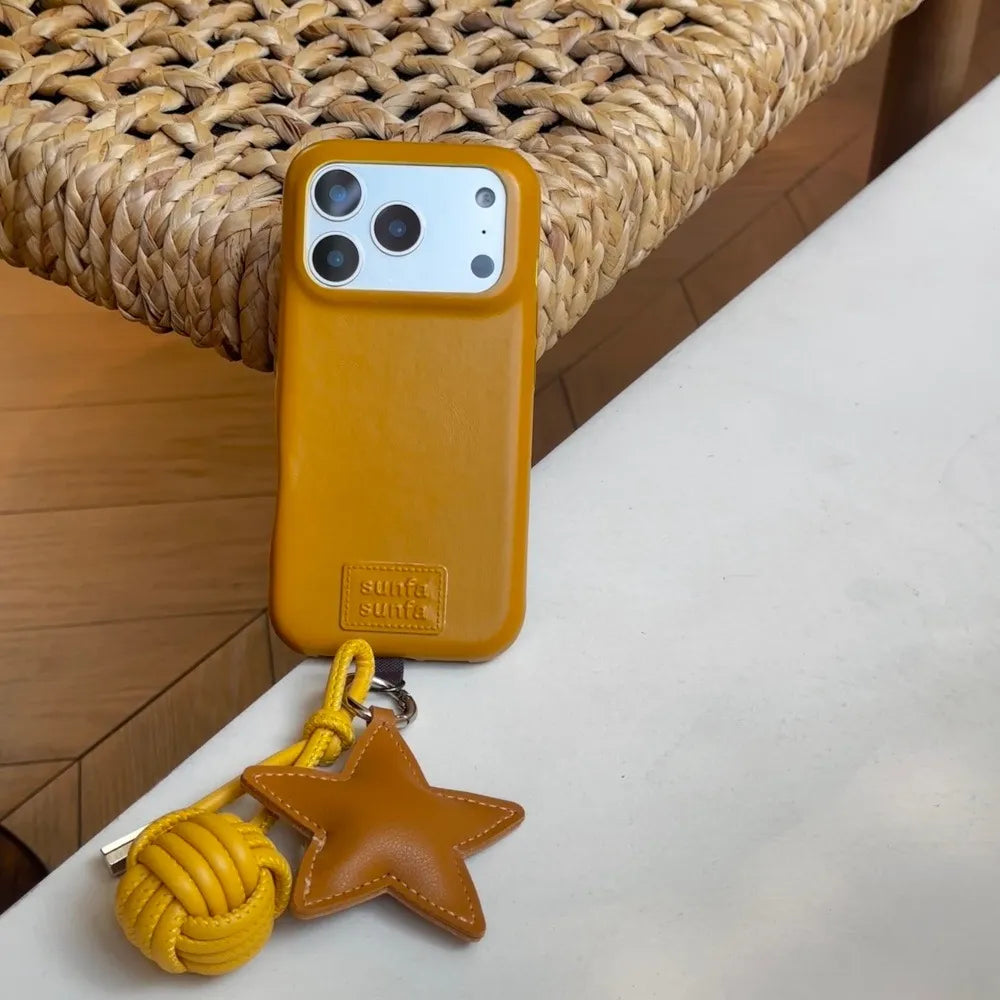 Stellar Knot Premium Leather Charm Case (For iPhone)