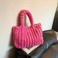 Velvet Ribbon Daily Plush Tote Bag