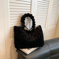 Velvet Ribbon Daily Plush Tote Bag