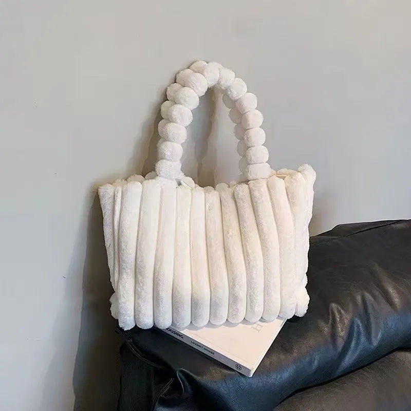 Velvet Ribbon Daily Plush Tote Bag