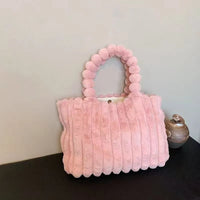 Velvet Ribbon Daily Plush Tote Bag