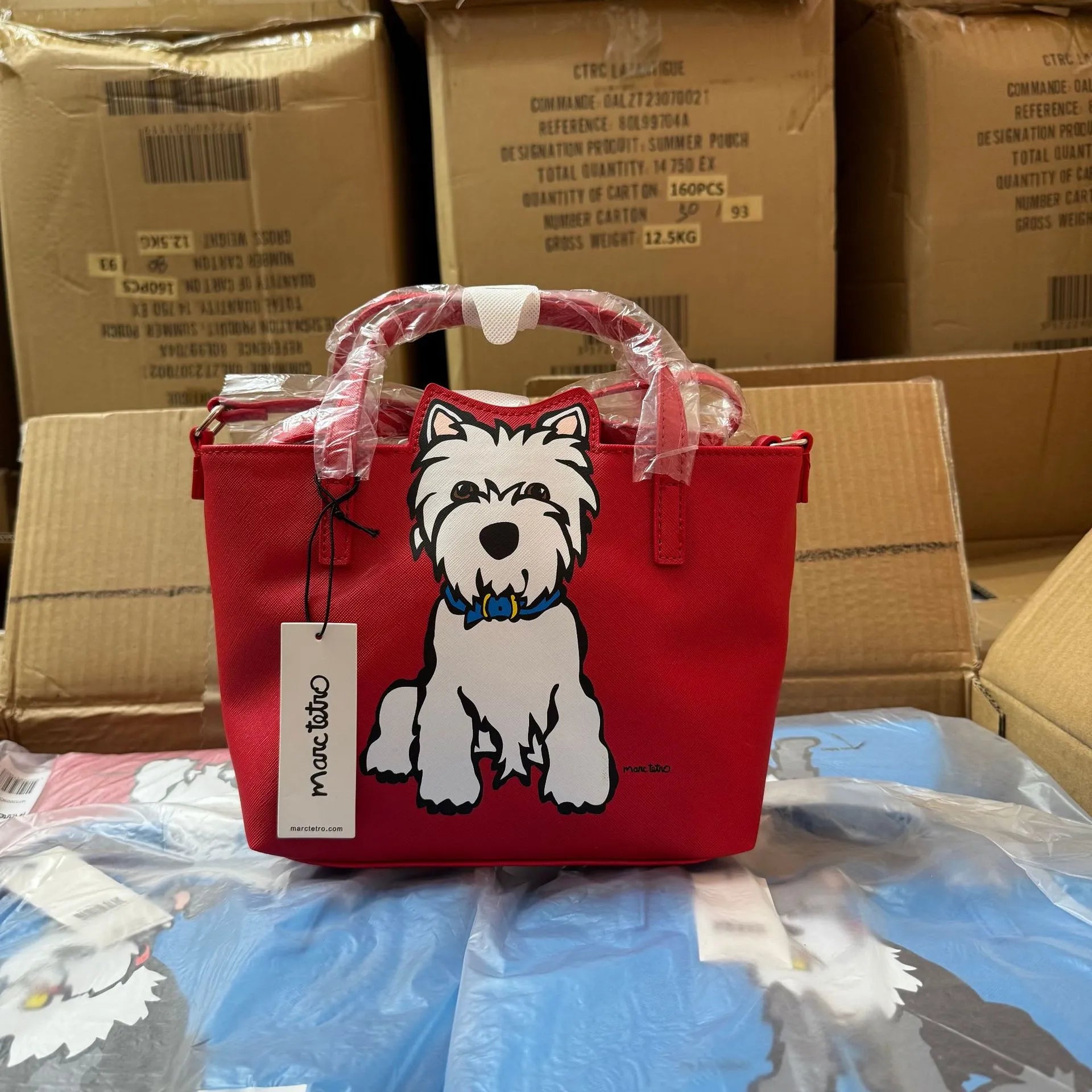 Marc Tetro Classic Dog Breed Saffiano Tote Bag