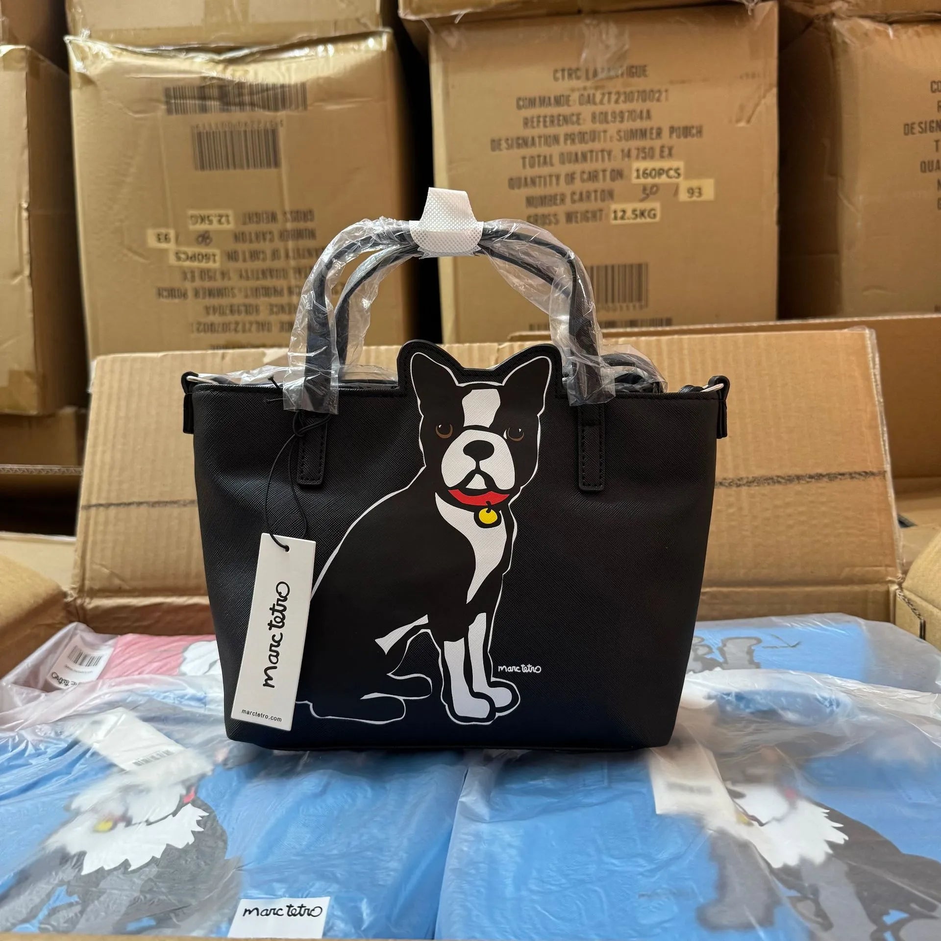 Marc Tetro Classic Dog Breed Saffiano Tote Bag