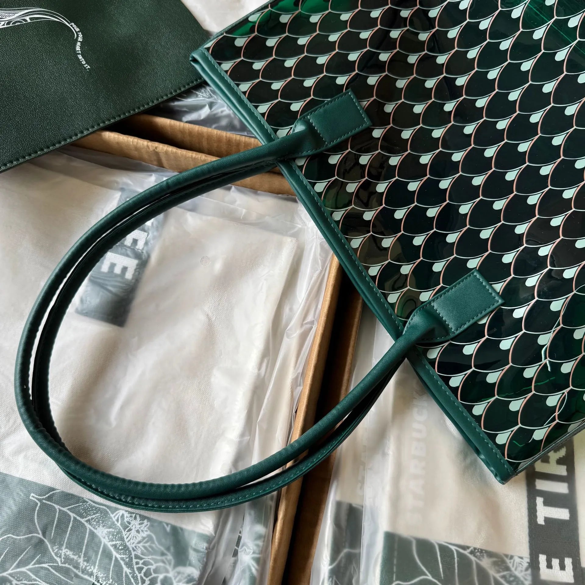 StarBX Emerald Siren Scale Tote Bag