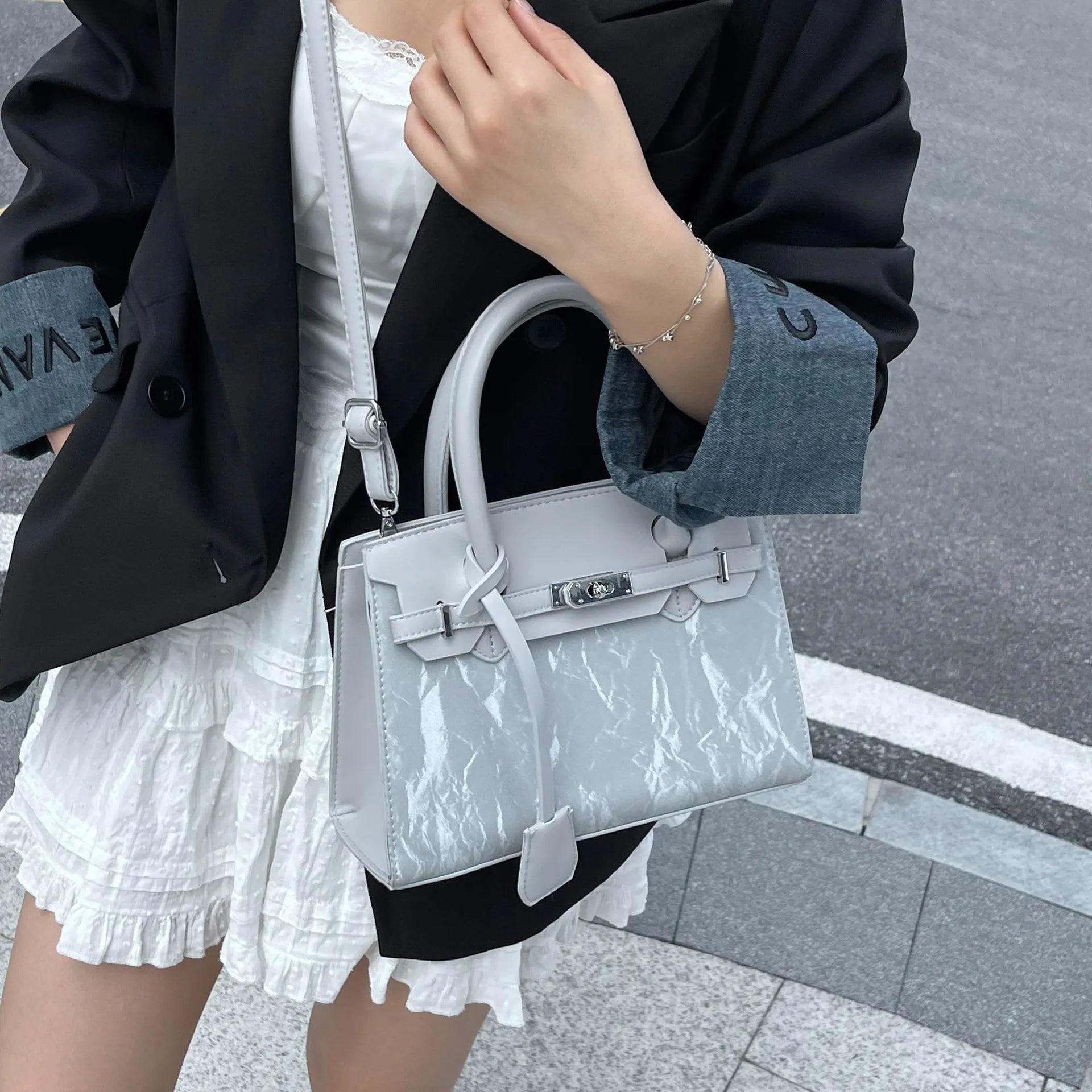 Hermaire Luxe Crinkled Heritage Satchel