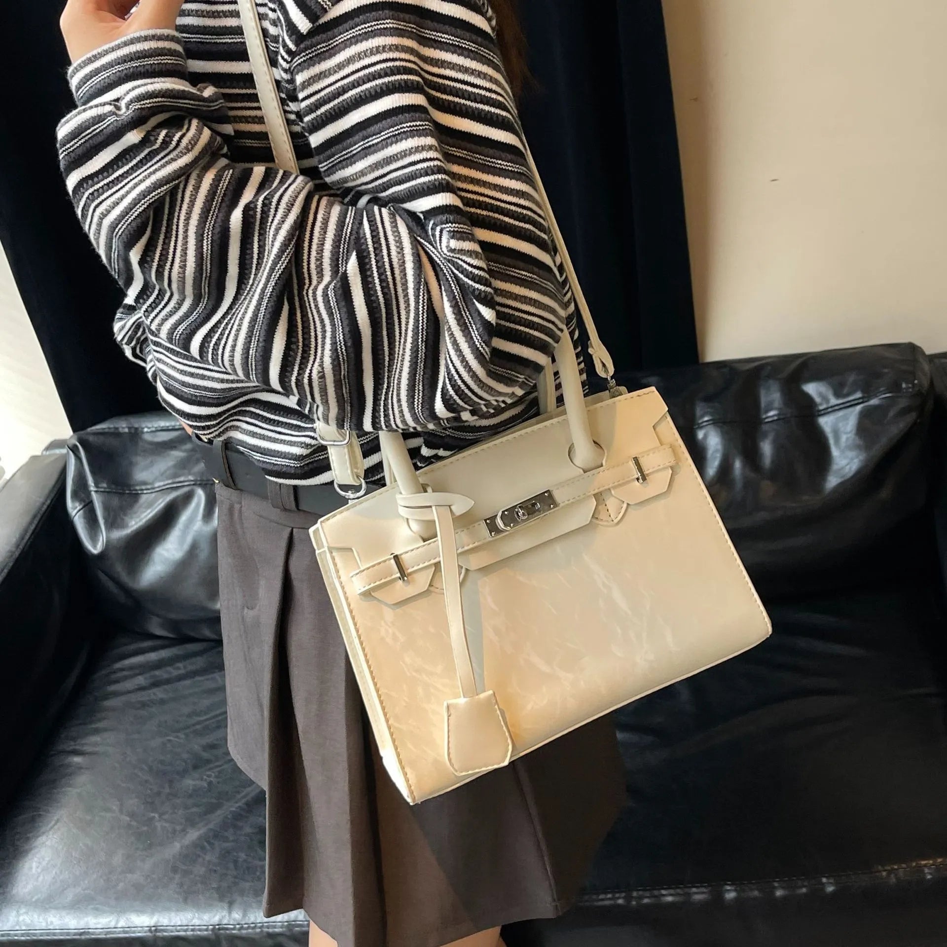 Hermaire Luxe Crinkled Heritage Satchel