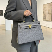 Hermaire Sovereign Heritage Leopard Print Handbag