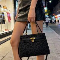 Hermaire Sovereign Heritage Leopard Print Handbag