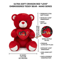Crimson Love Teddy Bear Plush (40 cm) - Bear Hugs