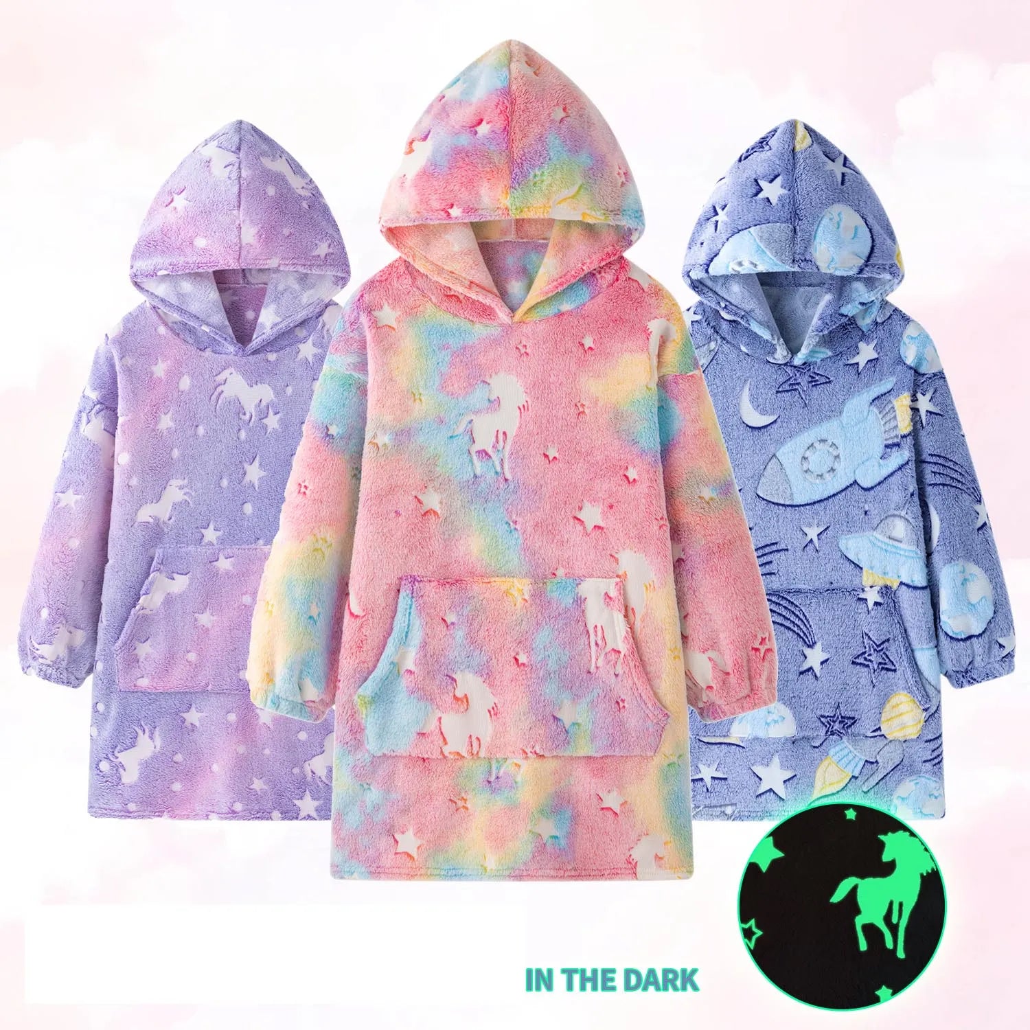 Lumina Dream Kids GID Oversized Hoodie - Bear Hugs
