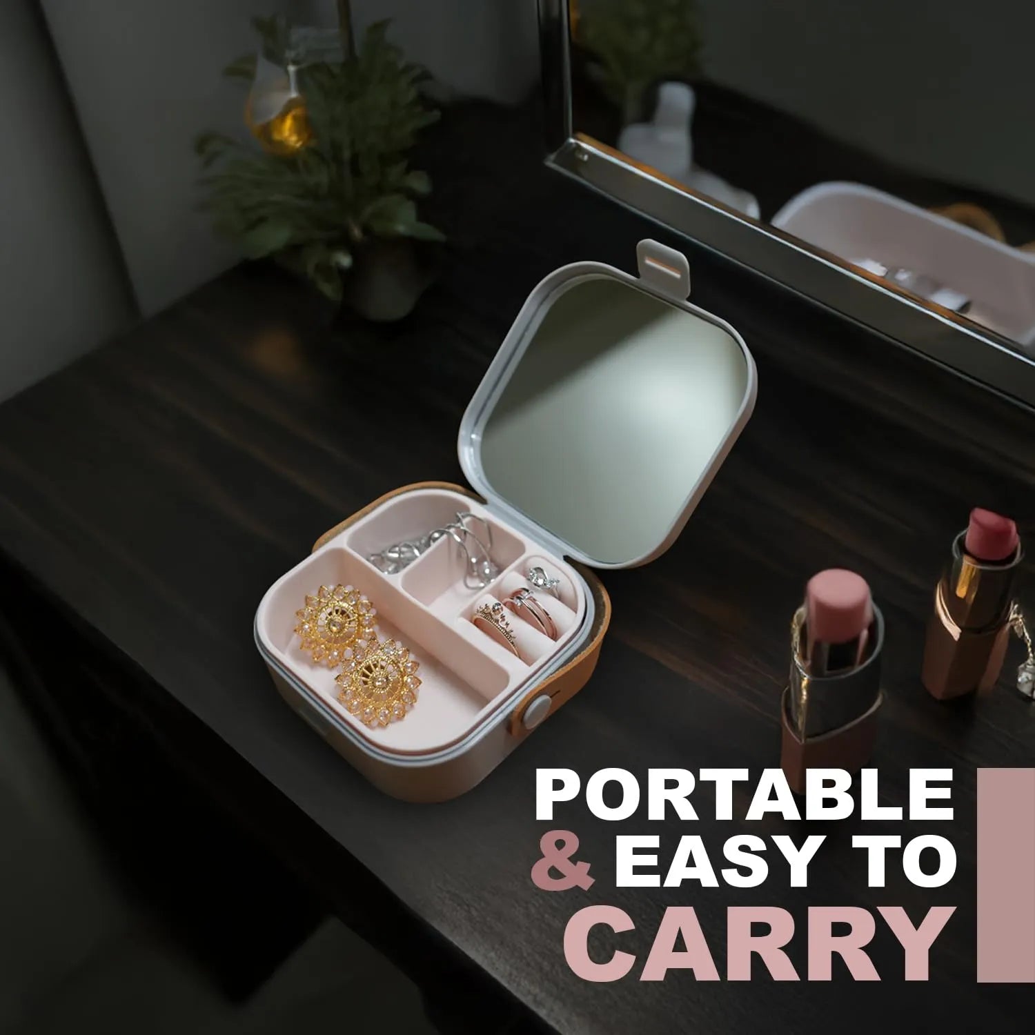 Jetsetter's Mini Box Travel Jewelry Case