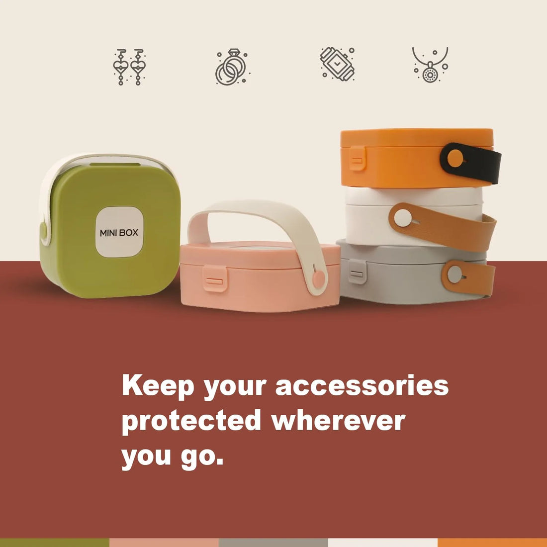 Jetsetter's Mini Box Travel Jewelry Case