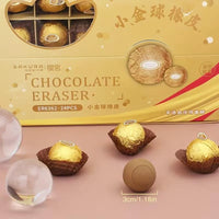 Golden Praline Truffle Eraser Set