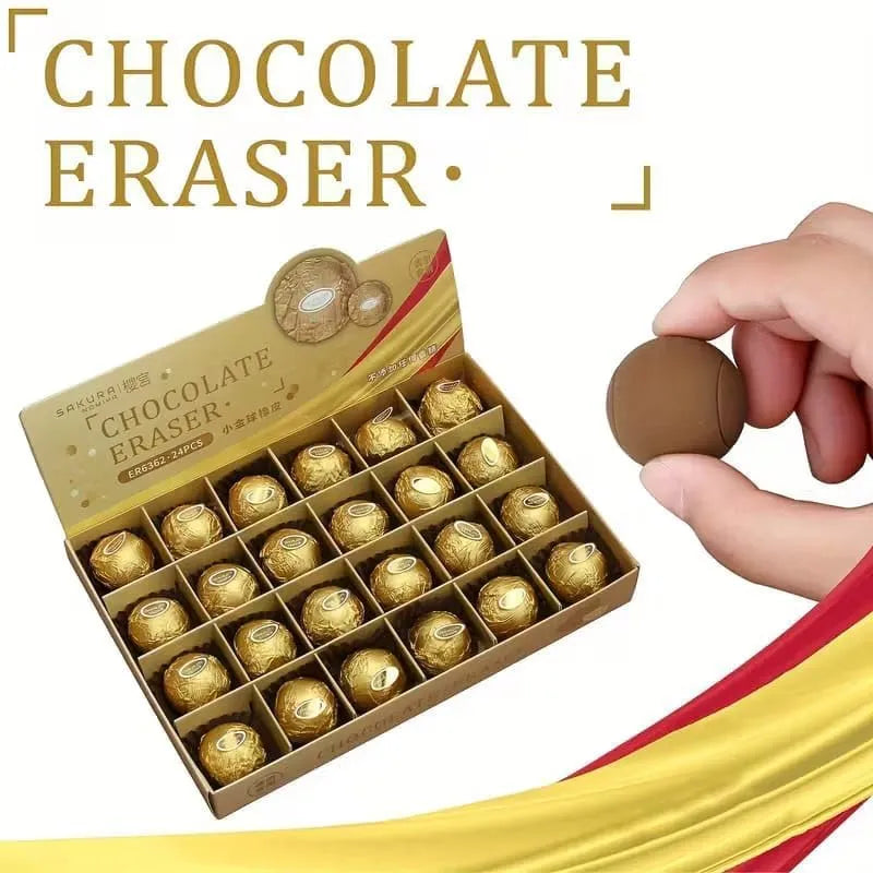 Golden Praline Truffle Eraser Set