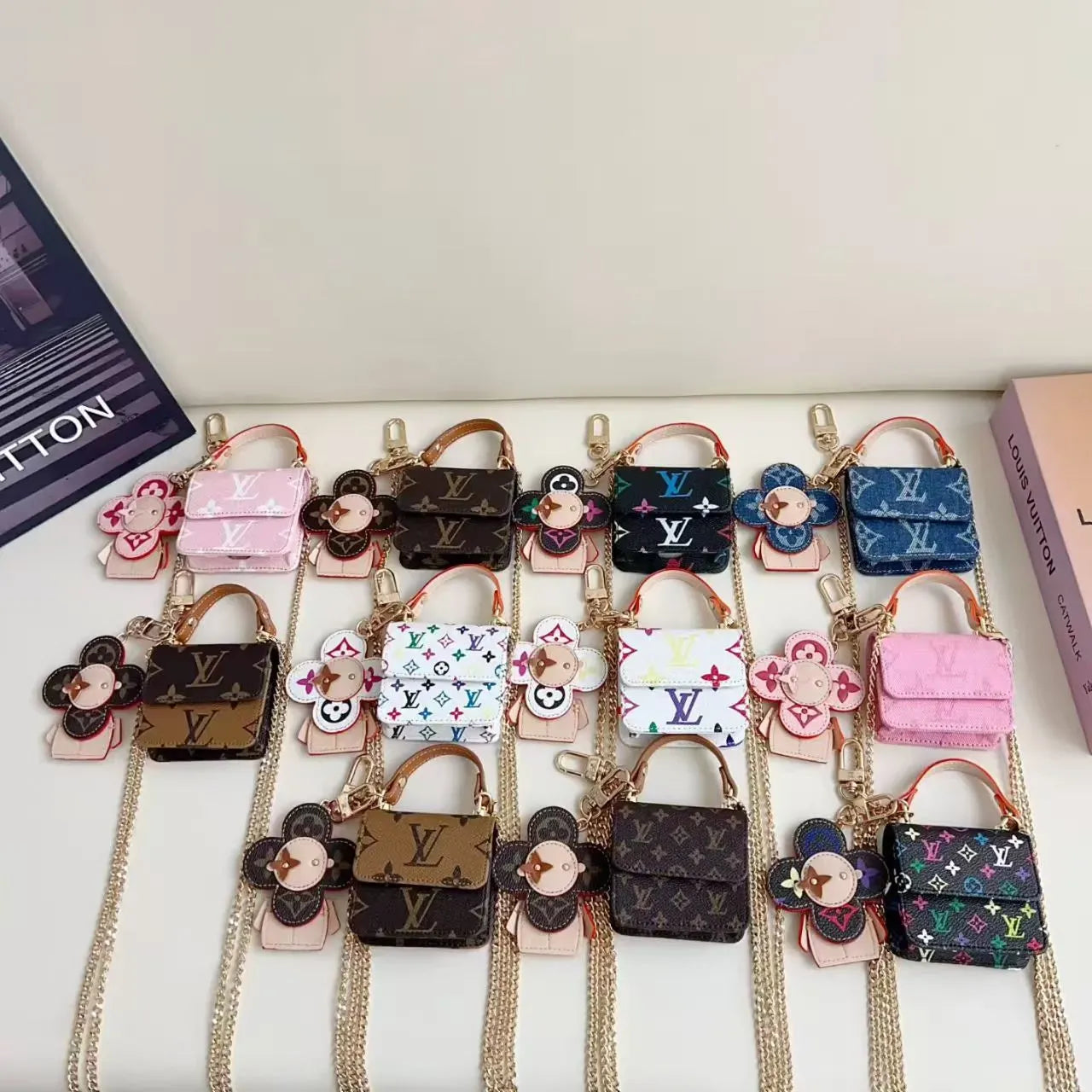 Monogram Luxe Designer Mini Bag Case (For AirPods)