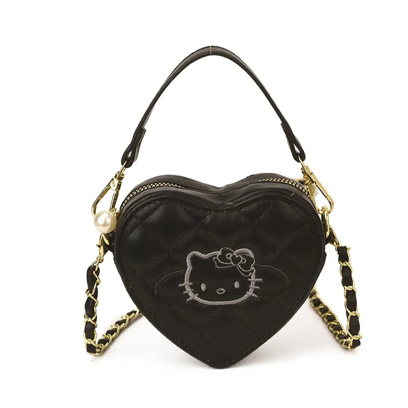 Hello Kitty Quilted Heart Sling Bag
