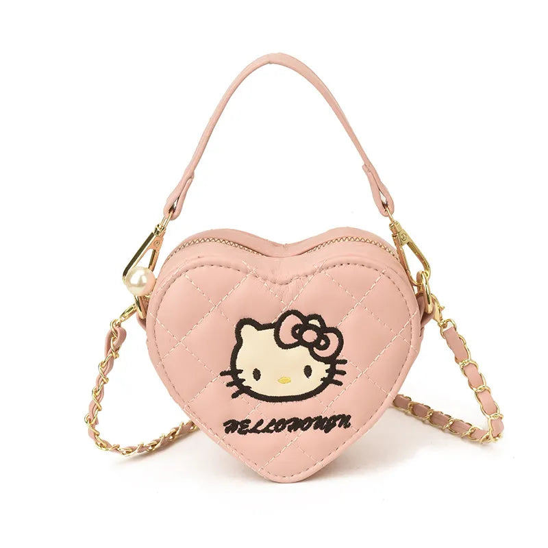 Hello Kitty Quilted Heart Sling Bag