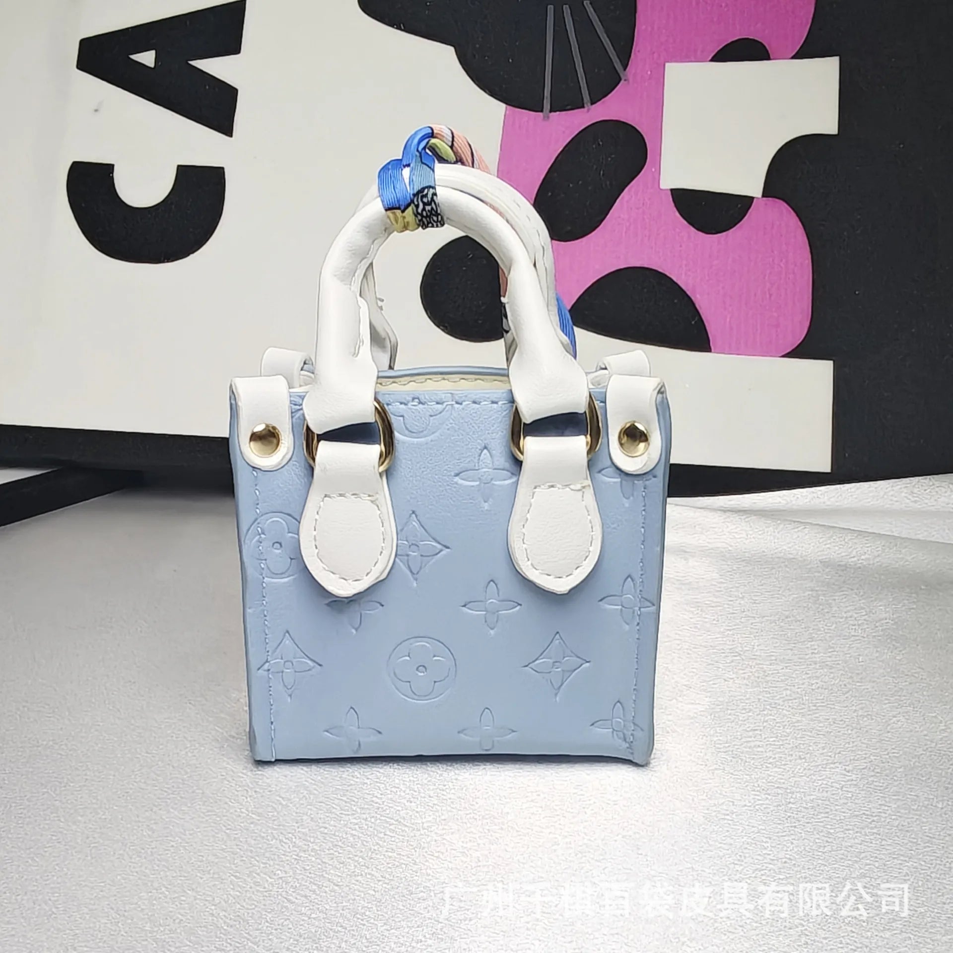 Monogram Luxe Scarf Handle Micro Tote Coin Pouch