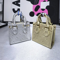 Monogram Luxe Scarf Handle Micro Tote Coin Pouch