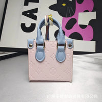 Monogram Luxe Scarf Handle Micro Tote Coin Pouch