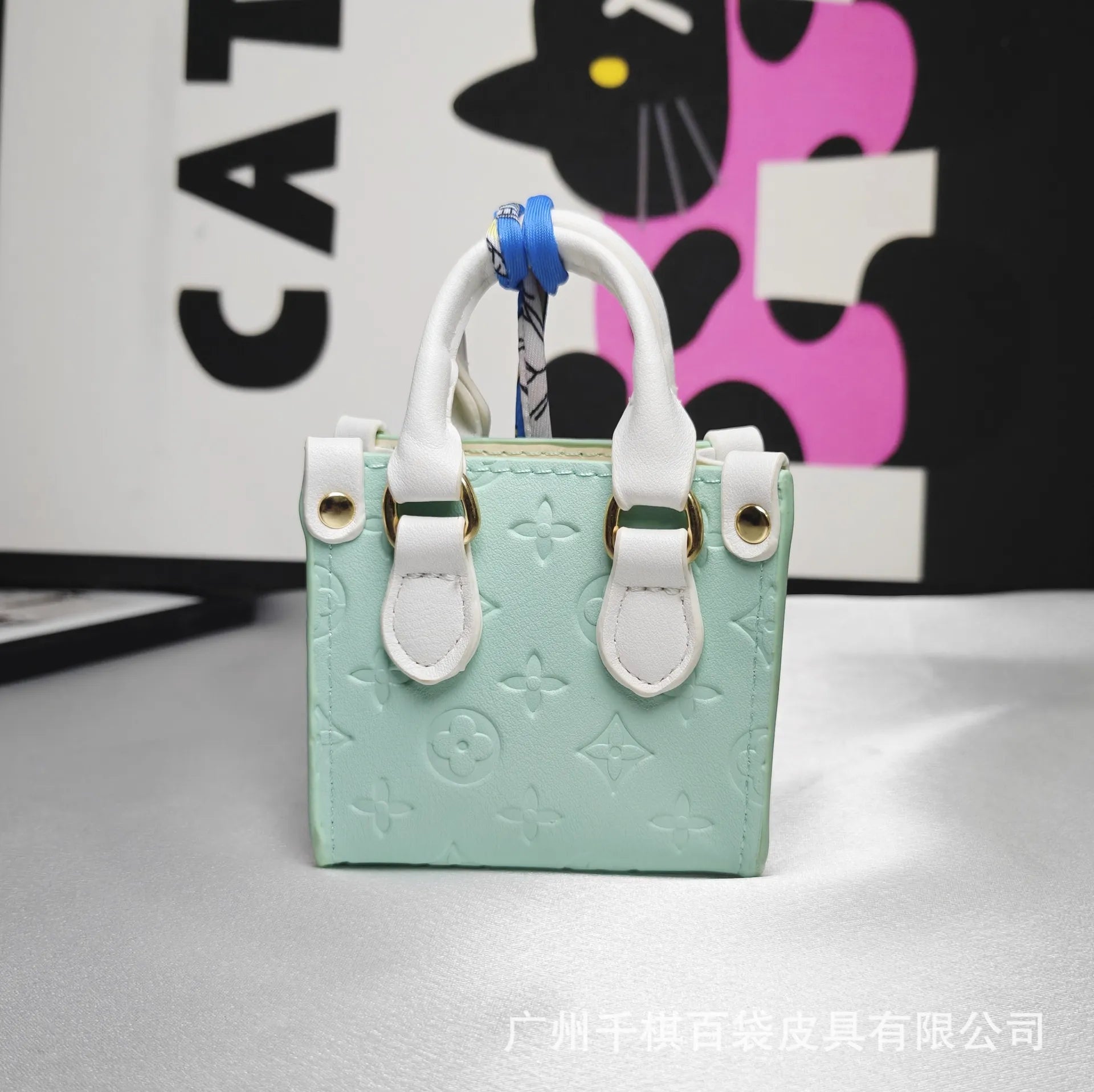 Monogram Luxe Scarf Handle Micro Tote Coin Pouch