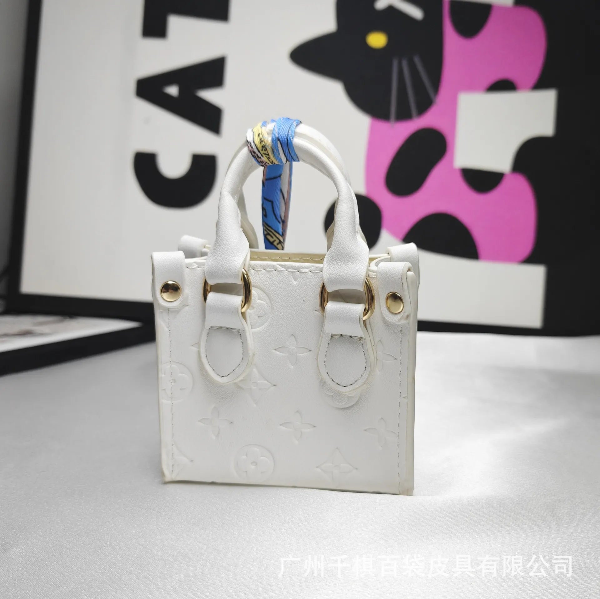 Monogram Luxe Scarf Handle Micro Tote Coin Pouch