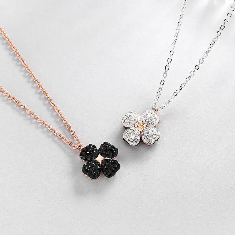 SWASKY Lumina Crystal Clover Pendant Necklace