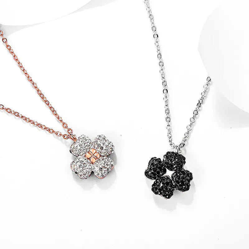 SWASKY Lumina Crystal Clover Pendant Necklace