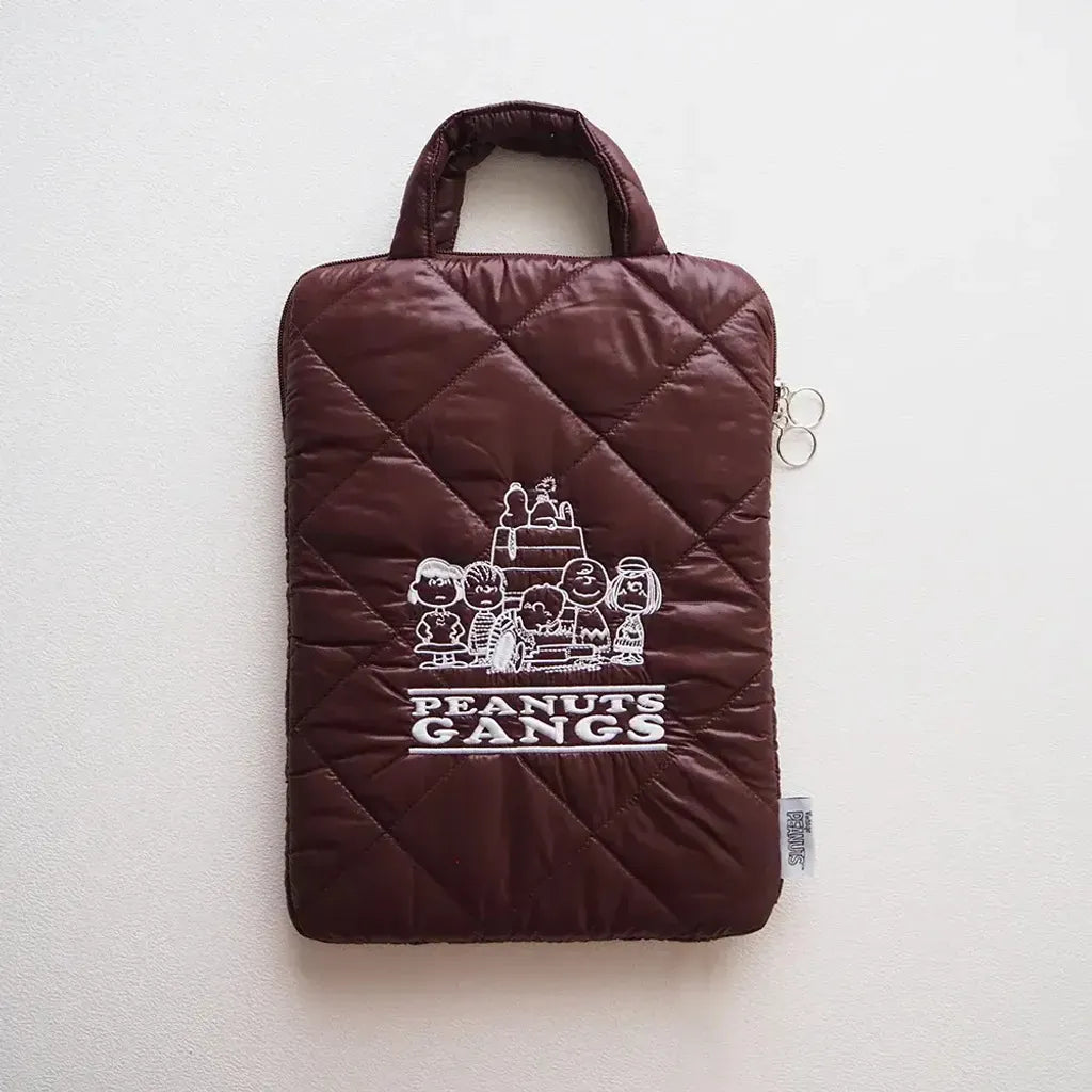 Peanuts Snoopy Quilted Puffy Laptop Tote