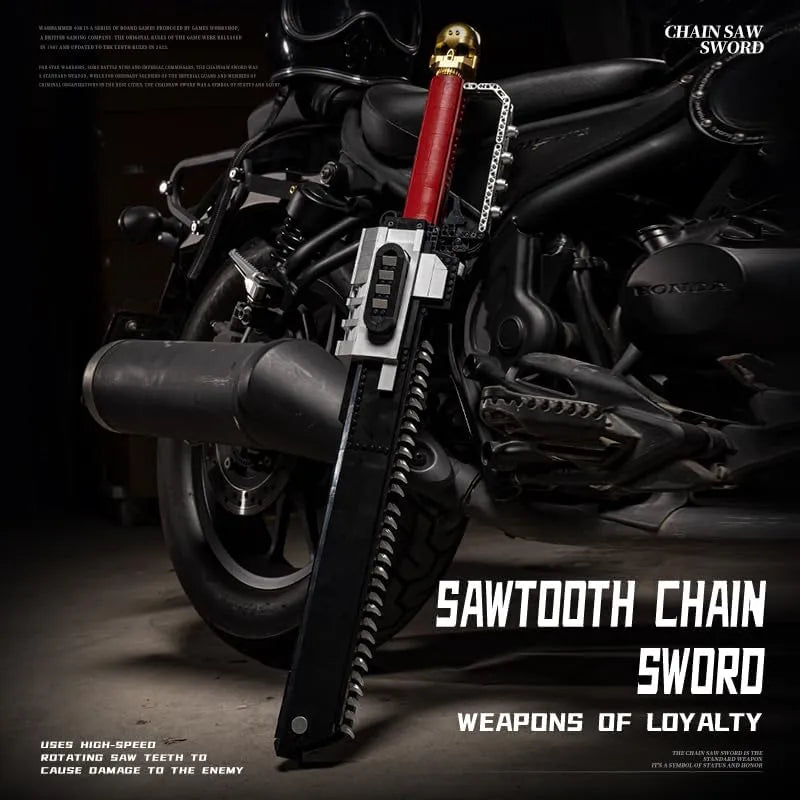 Serrated Battle Hammer Chainsword Building Blocks (1818 Pcs)