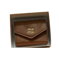 Luxury MM Pebbled Envelope Card Holder Wallet