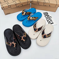 Melissa Station Leopard Print Flip-Flops