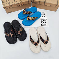 Melissa Station Leopard Print Flip-Flops