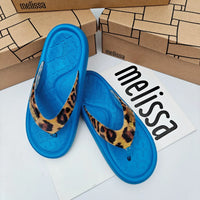 Melissa Station Leopard Print Flip-Flops