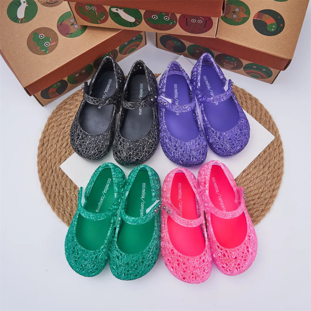 Mini Melissa x Campana Glitter Mary Janes