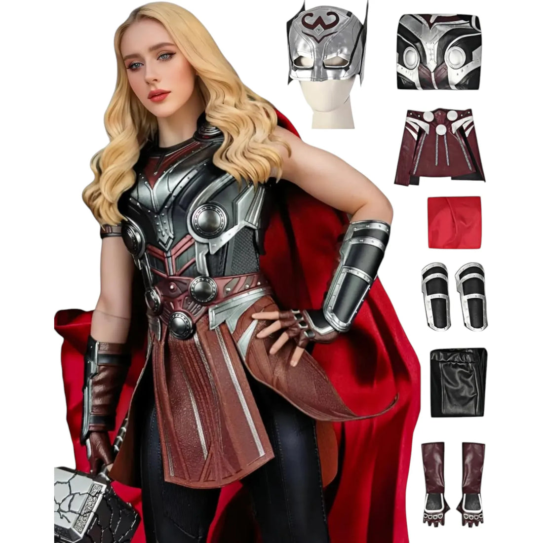 Marvel Lady Thor Goddess of Thunder Cosplay Set