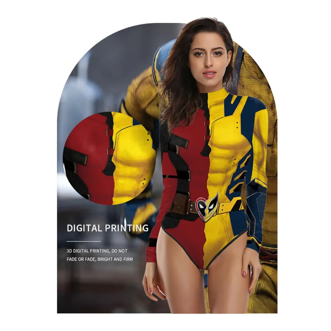 Deadpool and Wolverine Split Design Bodysuit