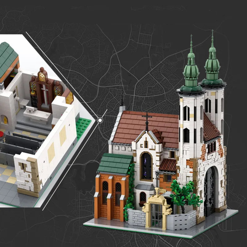 Baroque Twin Tower Cathedral Building Set (3039 Pcs)