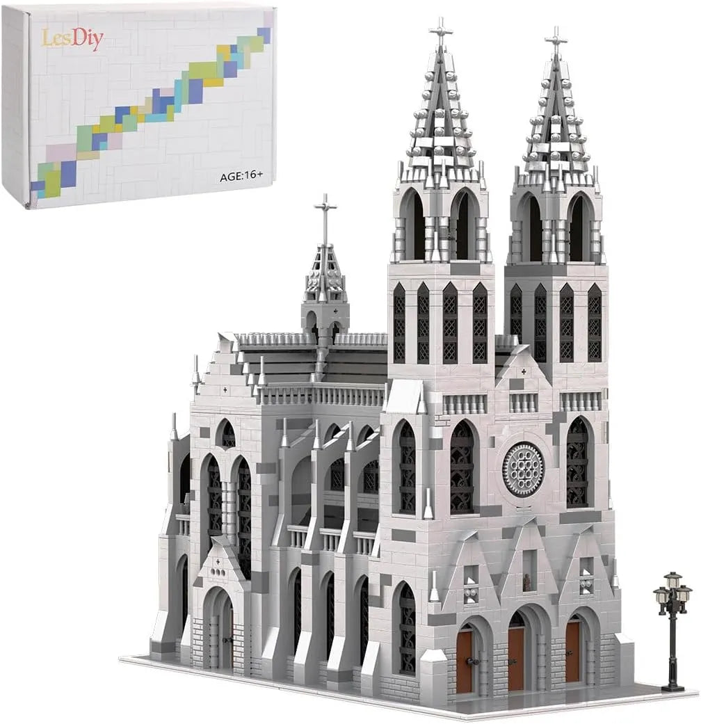 Cathedral 10セット MOC 148170 Gothic Cathedral Model Building Kit (3997 Pcs)