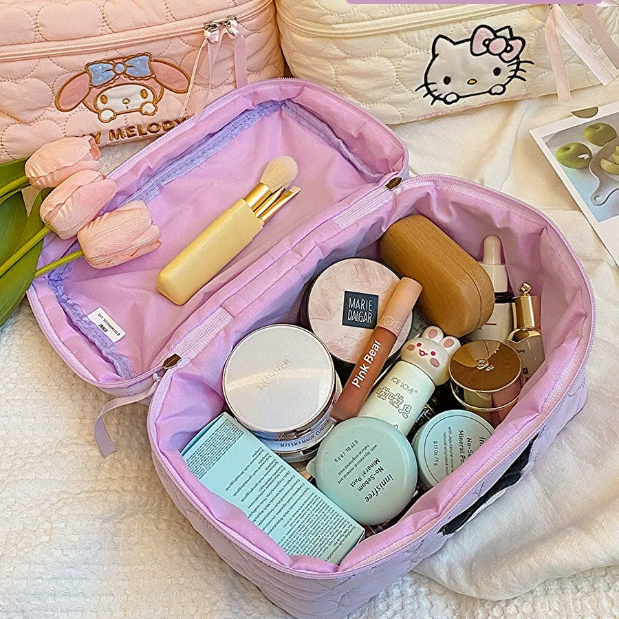 Sanrio Quilted Character Cosmetic Vanity Bag