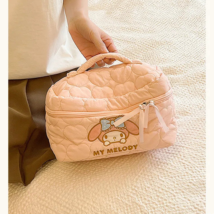 Sanrio Quilted Character Cosmetic Vanity Bag