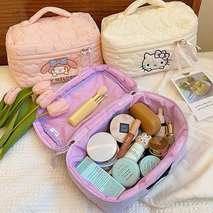 Sanrio Quilted Character Cosmetic Vanity Bag
