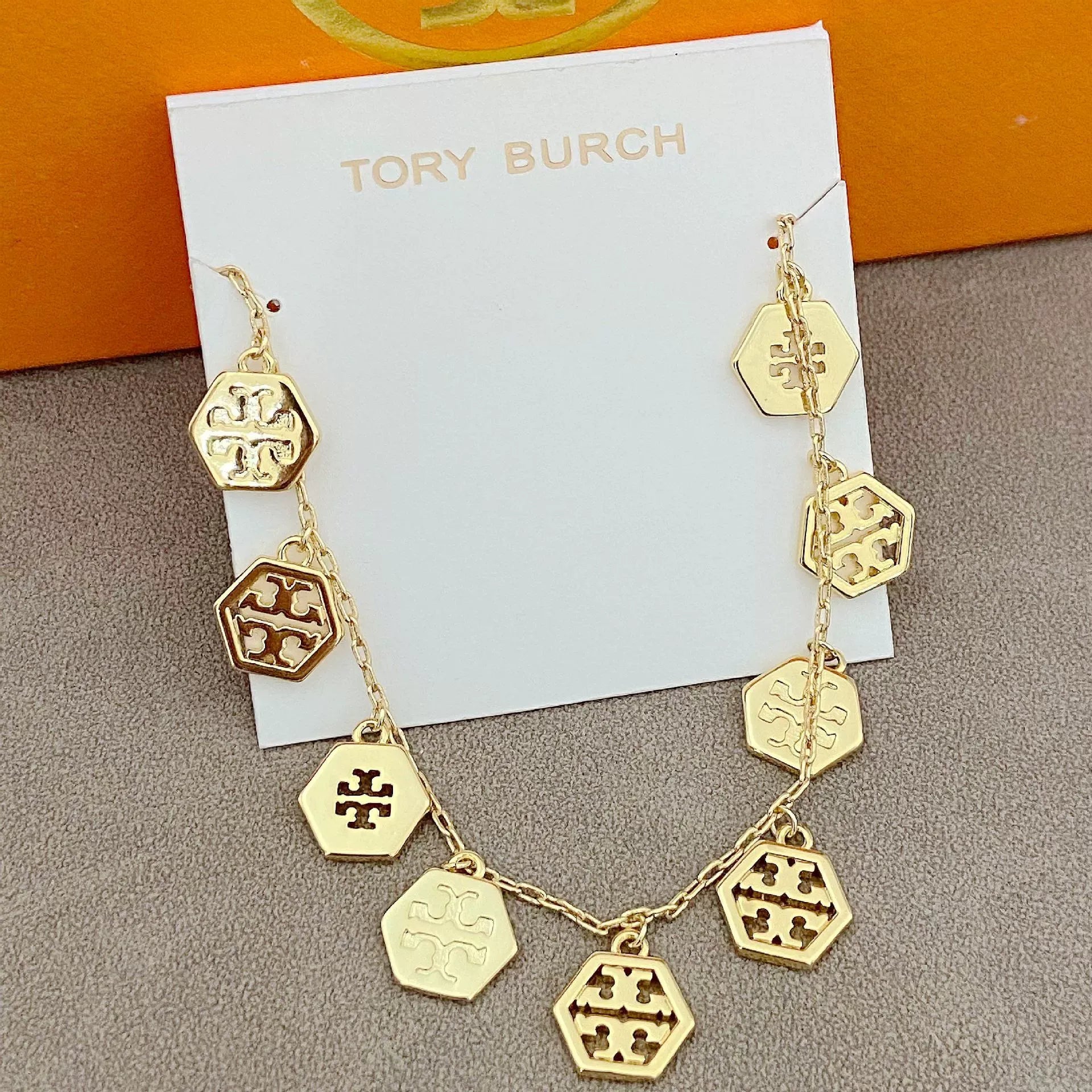 T-Luxe Hexagon Halo Choker Necklace