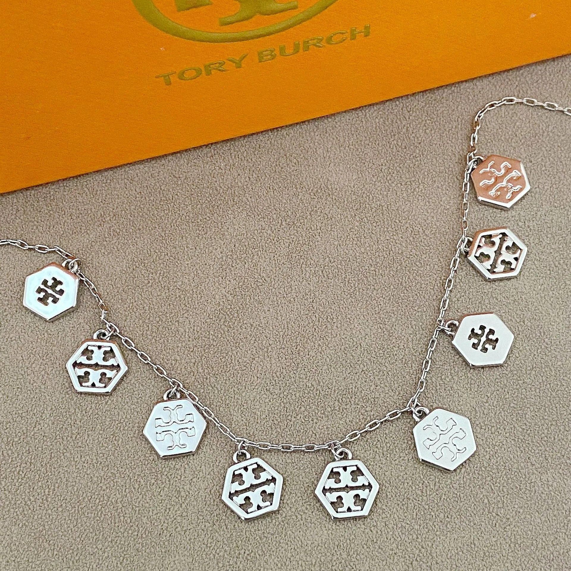 T-Luxe Hexagon Halo Choker Necklace